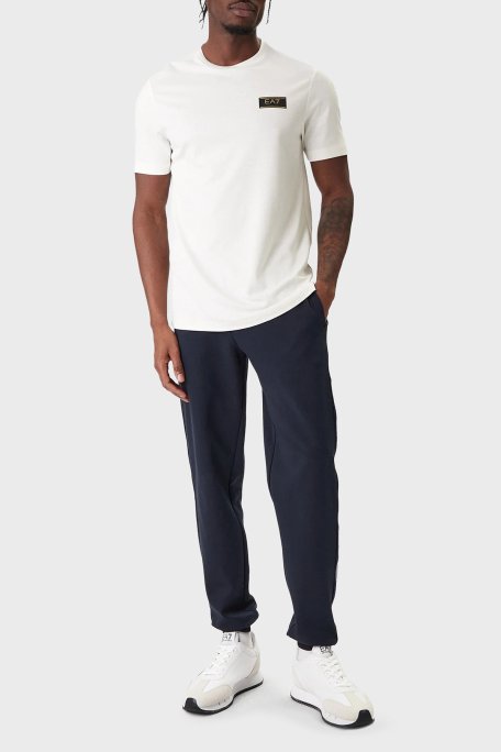 EA7 Logolu Regular Fit Yuvarlak Yaka Erkek T Shirt 7M001331 AF13739 U0004 BEYAZ - Ea7 (1)