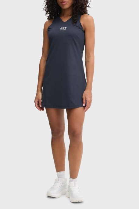 EA7 Logolu Slim Fit Mini Boy Şortlu Spor Bayan Elbise 7W000317 AF12509 UB097 LACİVERT - EA7 (1)