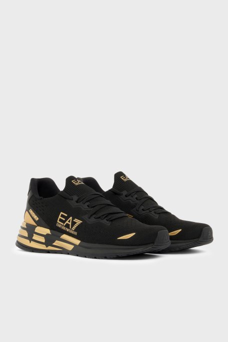 EA7 Logolu Sneaker Unisex Ayakkabı 07X000652 AF18639 MZ177 SİYAH - Ea7 (1)