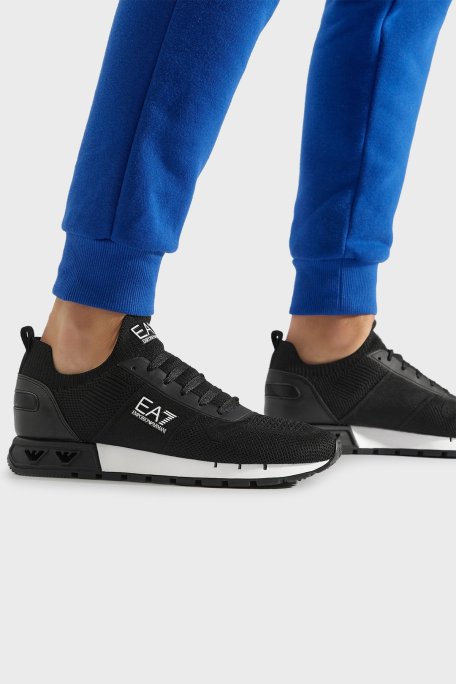 EA7 Logolu Sneaker Unisex Ayakkabı X8X171 XK373 N181 SİYAH-BEYAZ - EA7 (1)