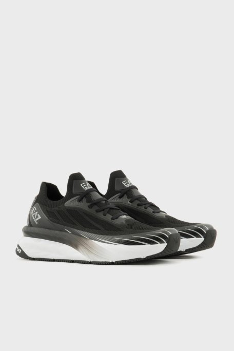 EA7 Logolu Sneaker Unisex Ayakkabı X8X176 XK377 N763 SİYAH-BEYAZ - EA7 (1)