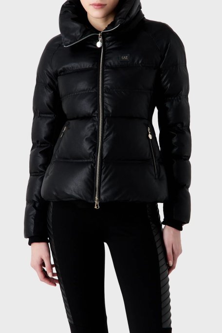 EA7 Logolu Yüksek Yaka Slim Fit Bayan Mont 6RTB32 TNDMZ 1200 SİYAH - EA7