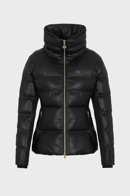 EA7 Logolu Yüksek Yaka Slim Fit Bayan Mont 6RTB32 TNDMZ 1200 SİYAH - EA7 (1)