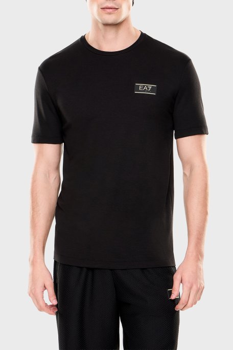 EA7 Logolu Yuvarlak Yaka Erkek T Shirt 7M001331 AF13739 UC001 SİYAH - Ea7