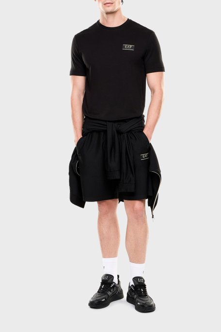 EA7 Logolu Yuvarlak Yaka Erkek T Shirt 7M001331 AF13739 UC001 SİYAH - Ea7 (1)