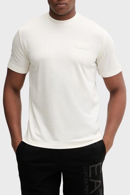 EA7 Modal Regular Fit Logolu Bisiklet Yaka Erkek T Shirt 7M001357 AF13862 U0004 BEYAZ - Ea7