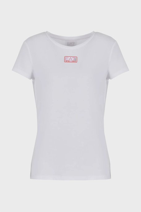 EA7 Natural Ventus7 Regular Fit Bisiklet Yaka Bayan T Shirt 3DTT17 TJKUZ 1100 BEYAZ - EA7