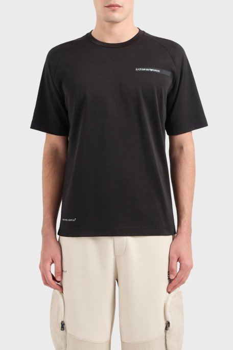 EA7 Oversize Fit Bisiklet Yaka Erkek T Shirt 3DPT11 PJUYZ 1200 SİYAH - EA7