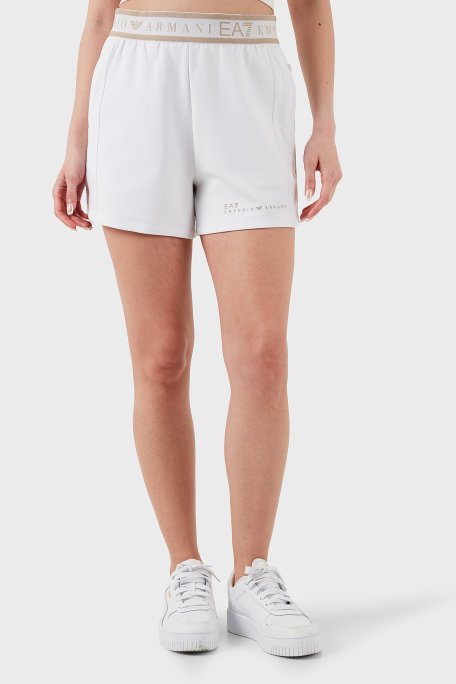 EA7 Pamuk Karışımlı Regular Fit Logolu Bayan Short 7W000280 AF12501 U0002 BEYAZ - Ea7