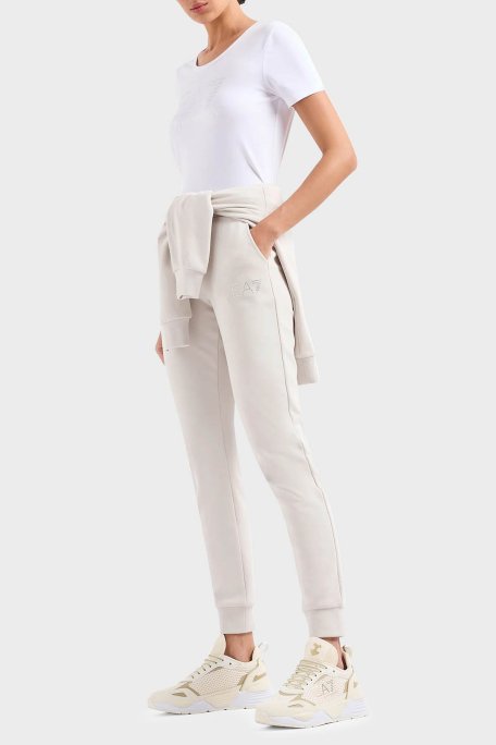 EA7 Pamuklu Regular Fit Bisiklet Yaka Bayan T Shirt 3DTT21 TJFKZ 1100 BEYAZ - EA7 (1)