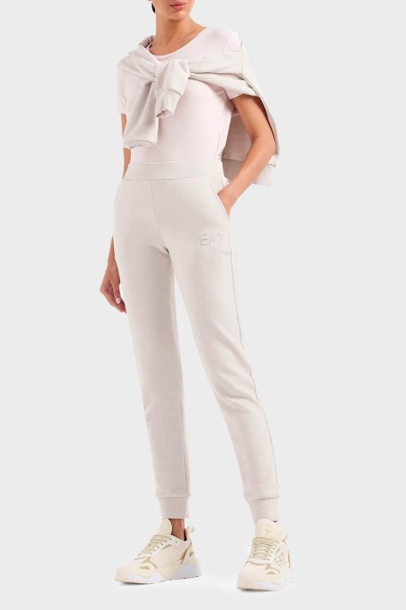 EA7 Pamuklu Regular Fit Bisiklet Yaka Bayan T Shirt 3DTT21 TJFKZ 1422 EKRU - EA7 (1)