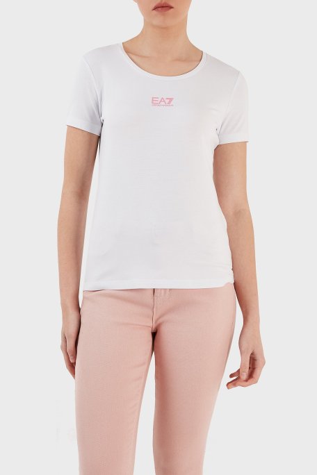 EA7 Pamuklu Regular Fit Bisiklet Yaka Bayan T Shirt 3RTT05 TJDZZ 0193 BEYAZ - EA7