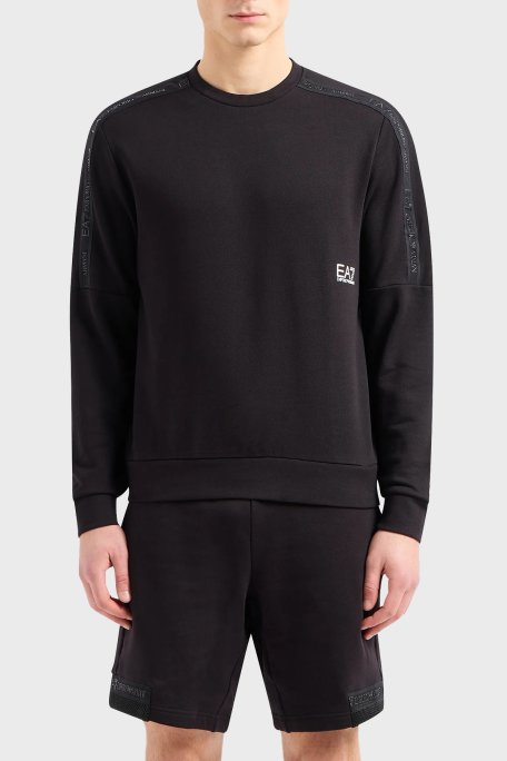 EA7 Pamuklu Regular Fit Bisiklet Yaka Erkek Sweat 3DPM56 PJEQZ 0200 SİYAH - EA7