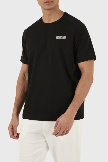 EA7 Pamuklu Regular Fit Bisiklet Yaka Erkek T Shirt 3DPT24 PJUVZ 1200 SİYAH - EA7 (1)