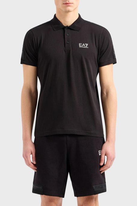 EA7 Pamuklu Regular Fit Erkek Polo Yaka T Shirt 3DPF23 PJ02Z 0200 SİYAH - EA7