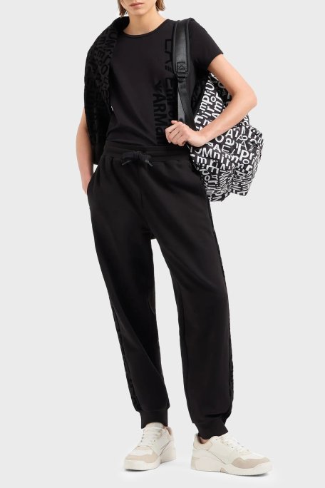 EA7 Pamuklu Relaxed Fit Jogger Bayan Pantolon 7W000008 AF10195 UC001 SİYAH - EA7