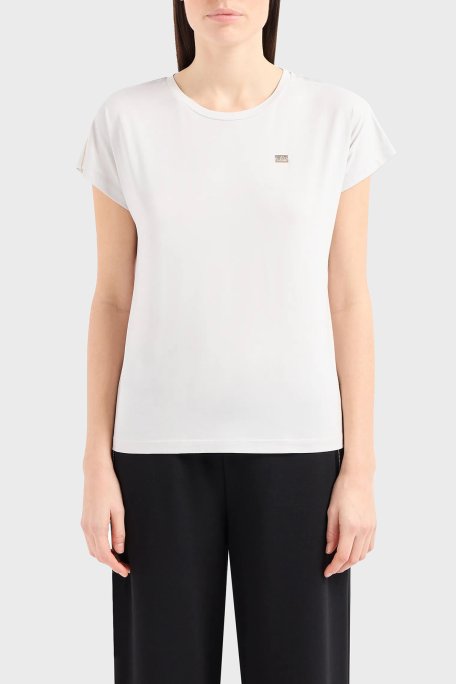 EA7 Pamuklu Slim Fit Bisiklet Yaka Kadın T Shirt 3DTT41 TJVAZ 1938 GRİ - EA7