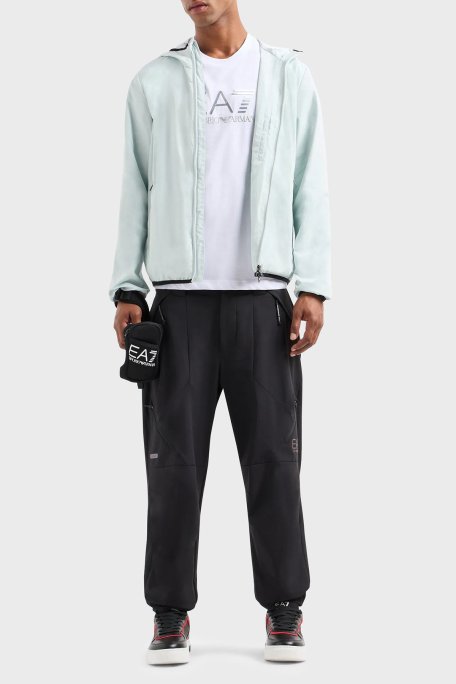 EA7 Pamuklu Slim Fit Bisiklet Yaka Erkek T Shirt 3DPT71 PJM9Z 1100 BEYAZ - EA7 (1)