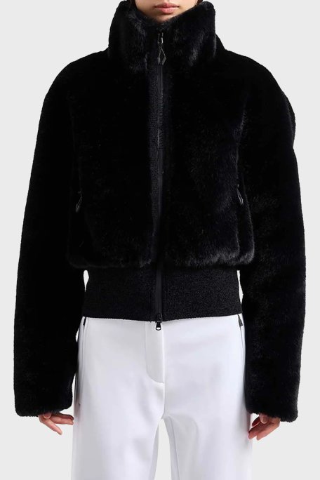 EA7 Regular Fit Dik Yaka Yumuşak Tüylü Kadın Mont 6DTB01 TN2ZZ 1200 SİYAH - EA7