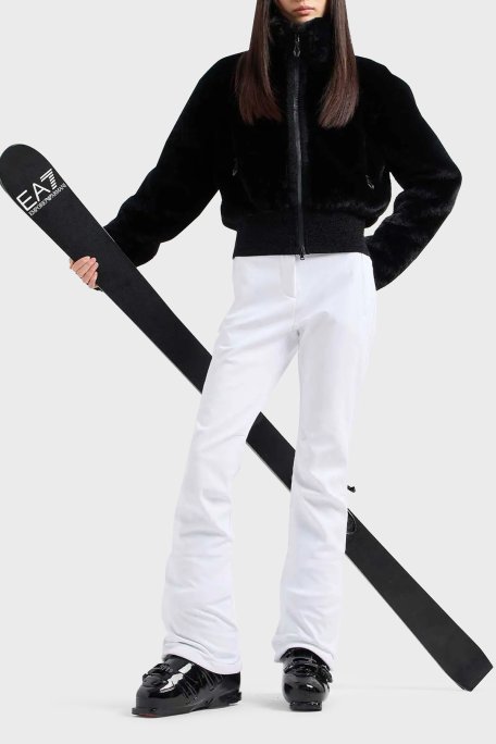 EA7 Regular Fit Dik Yaka Yumuşak Tüylü Kadın Mont 6DTB01 TN2ZZ 1200 SİYAH - EA7 (1)