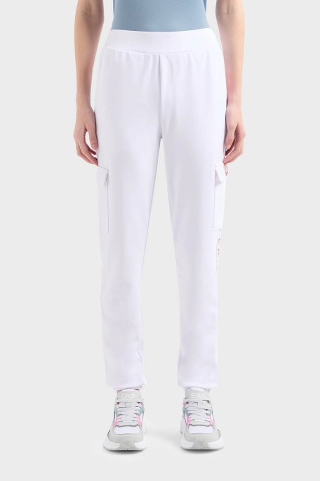 EA7 Regular Fit Jogger Spor Bayan Pantolon 3DTP64 TJKWZ 1100 BEYAZ - EA7