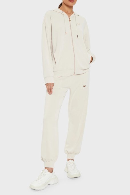 EA7 Regular Fit Kapüşonlu Fermuarlı Kadın Sweat 6DTM08 TJZBZ 1120 BEYAZ - EA7 (1)