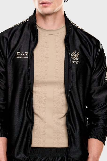 EA7 Regular Fit Logolu Dik Yaka Erkek Eşofman Takımı 7M001613 AF21688 UC001 SİYAH - Ea7 (1)