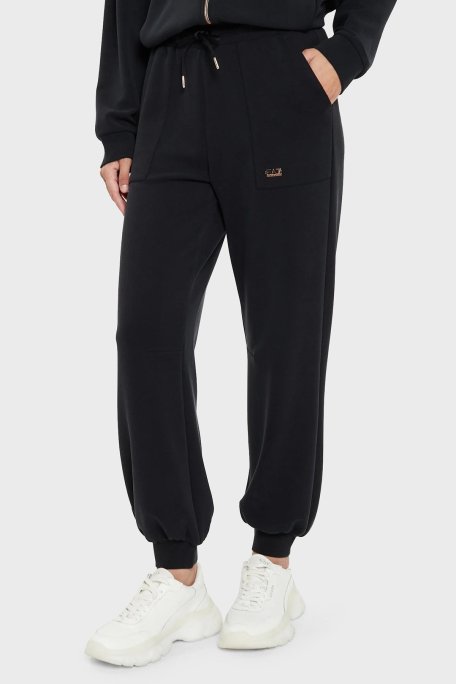 EA7 Relaxed Fit Cepli Jogger Bayan Pantolon 6DTP61 TJZBZ 0210 SİYAH - EA7