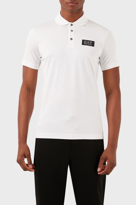 EA7 Slim Fit Düğmeli Erkek Polo Yaka T Shirt 3DPF78 PJUJZ 1100 BEYAZ - EA7