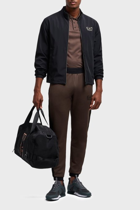 EA7 Streç Logolu Slim Fit Düğmeli Erkek Polo Yaka T Shirt 7M000300 AF13739 U6139 KAHVE - Ea7 (1)