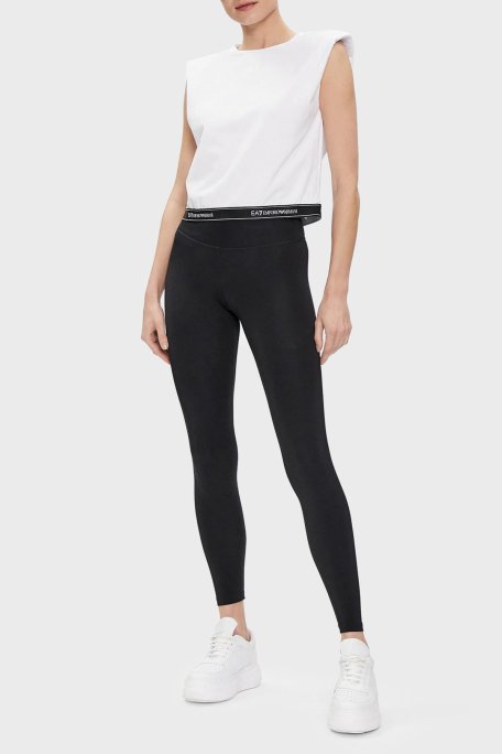 EA7 Streç Pamuklu Boxy Fit Bayan T Shirt 3DTT22 TJ6SZ 1100 BEYAZ - EA7 (1)