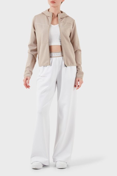 EA7 Streç Pamuklu Regular Fit Kapüşonlu Bayan Sweat 7W000278 AF12501 U6155 BEJ - Ea7 (1)