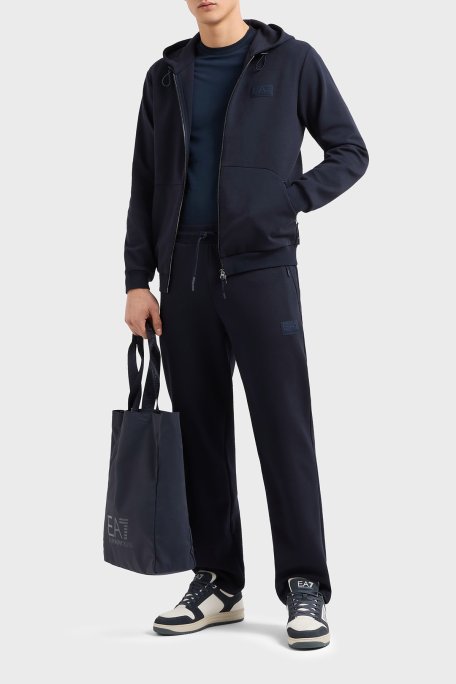 EA7 Streç Pamuklu Regular Fit Kapüşonlu Erkek Sweat 7M000094 AF12116 UB102 LACİVERT - EA7 (1)