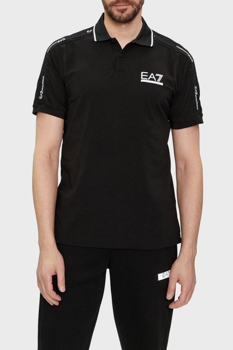 EA7 Streç Pamuklu Slim Fit Erkek Polo Yaka T Shirt 3DPF20 PJ03Z 1200 SİYAH - EA7
