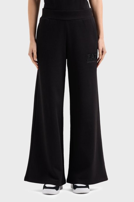 EA7 Wide Leg Normal Bel Bol Paça Logolu Bayan Pantolon 7W000179 AF12473 UC001 SİYAH - Ea7