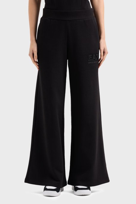 EA7 Wide Leg Normal Bel Bol Paça Logolu Kadın Pantolon 7W000179 AF12473 UC001 SİYAH - Ea7