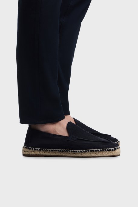 Emporio Armani % 100 Deri Erkek Espadril EM005854 AF23967 UB117 LACİVERT - Emporio Armani (1)