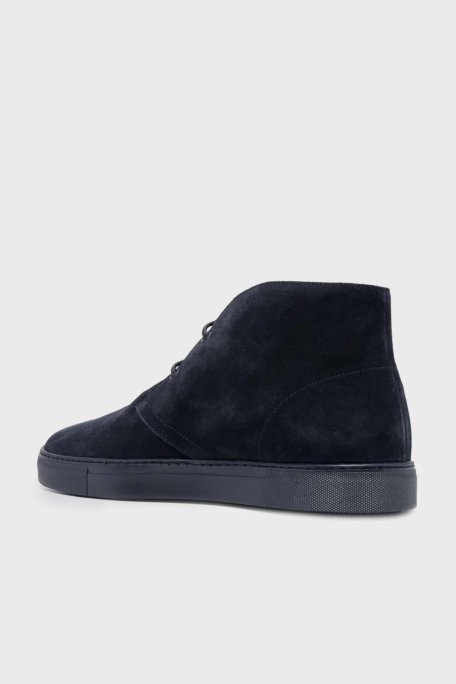 Emporio Armani % 100 Hakiki Deri Süet Erkek Bot X4M392 XF053 00006 LACİVERT - Emporio Armani (1)