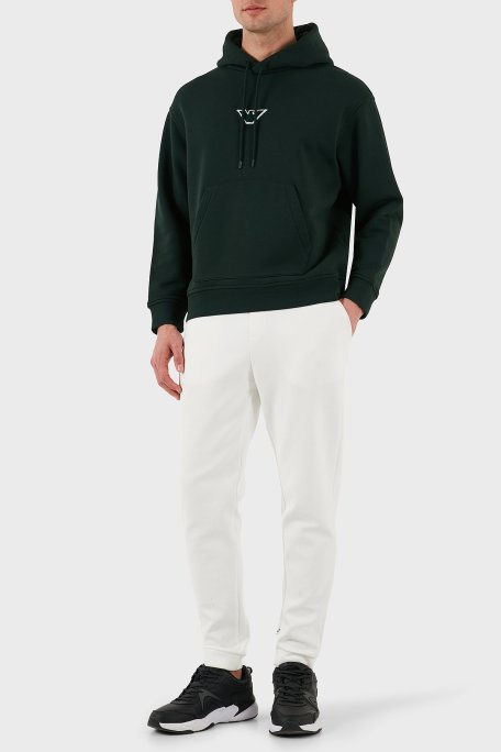 Emporio Armani % 100 Pamuk Logolu Regular Fit Kapüşonlu Erkek Sweat 6D1M93 1JTAZ 0559 HAKİ - Emporio Armani (1)
