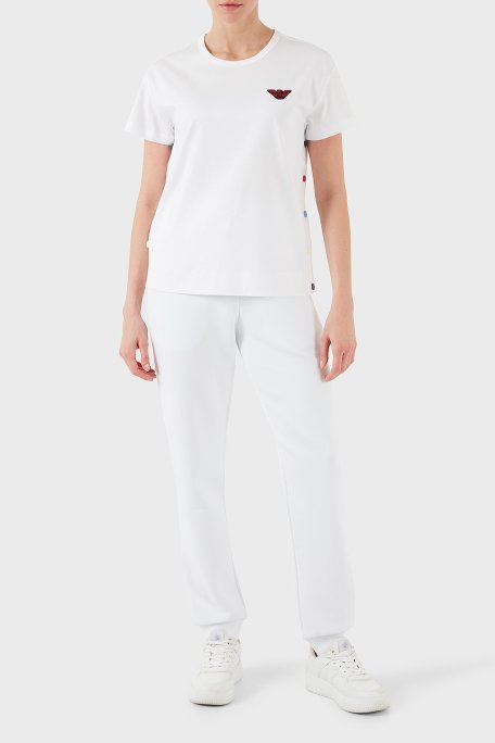 Emporio Armani % 100 Pamuk Regular Fit Bisiklet Yaka Bayan T Shirt 6D2M8I 2JKAZ 0100 BEYAZ - Emporio Armani (1)