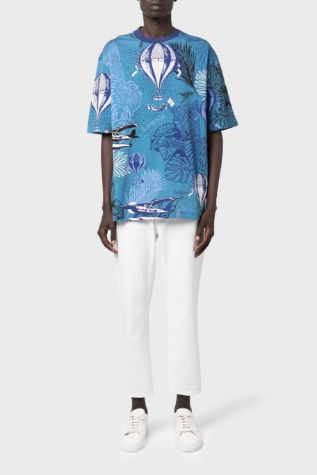 Emporio Armani % 100 Pamuk Regular Fit Bisiklet Yaka Erkek T Shirt 6R1T8P 1J7EZ F713 MAVİ-LACİVERT - Emporio Armani (1)