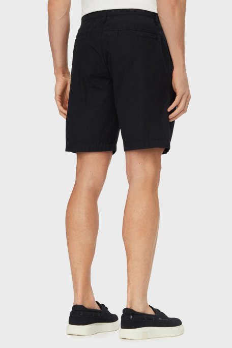 Emporio Armani % 100 Pamuk Regular Fit Logolu Normal Bel Short Erkek Şort EM000591 AF20428 UB102 LACİVERT - Emporio Armani (1)