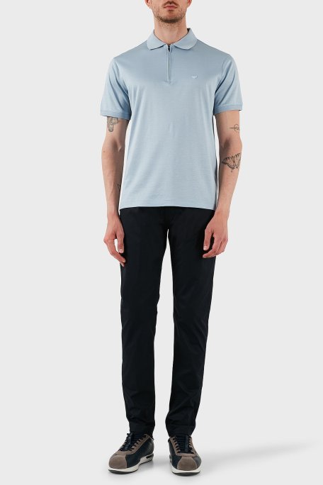 Emporio Armani % 100 Pamuk Regular Fit Normal Bel Düz Paça Erkek Pantolon EM000668 AF14253 UB118 LACİVERT - Emporio Armani (1)