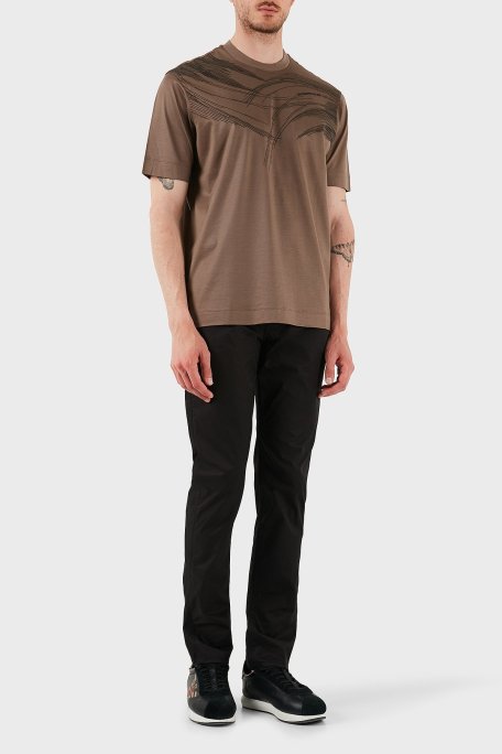 Emporio Armani % 100 Pamuk Regular Fit Normal Bel Düz Paça Erkek Pantolon EM000668 AF14253 UC001 SİYAH - Emporio Armani (1)