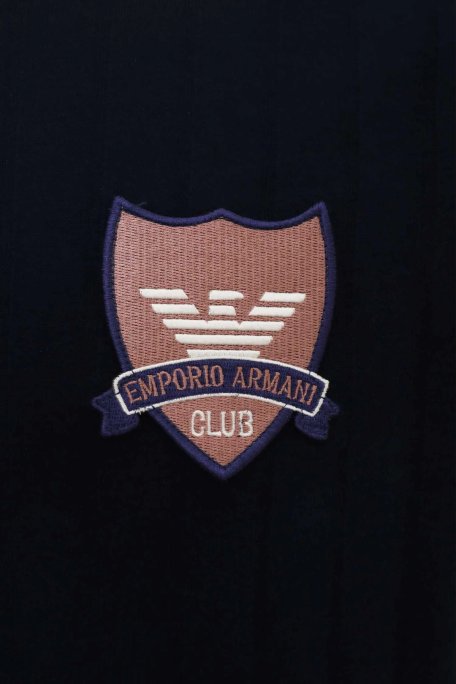 Emporio Armani % 100 Pamuk Şeritli Örgü Erkek Polo EM004780 AF23047 FB392 LACİVERT - Emporio Armani (1)