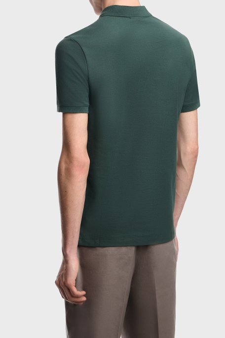 Emporio Armani % 100 Pamuk Slim Fit Düğmeli Erkek Polo EM005239 AF10497 U7263 HAKİ - Emporio Armani (1)