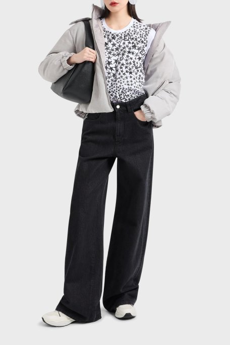 Emporio Armani % 100 Pamuklu Bisiklet Yaka Bayan T Shirt 6D2T7L 2JIDZ 0100 BEYAZ - Emporio Armani (1)