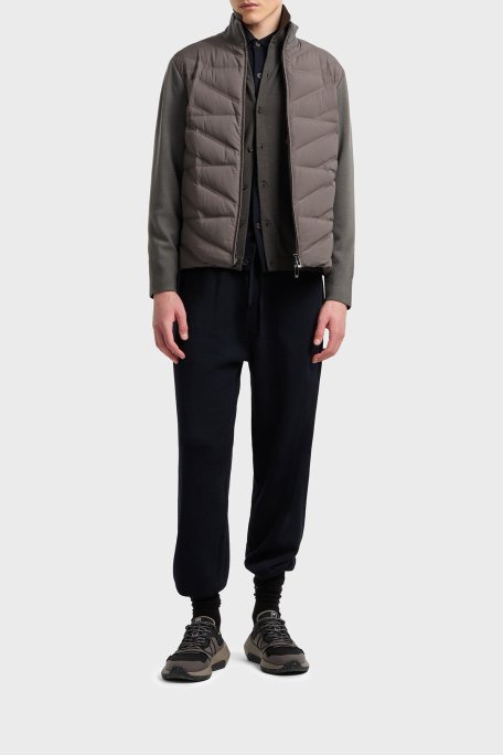 Emporio Armani % 100 Yün Regular Fit Gömlek Yaka Erkek Hırka EM001959 AF14114 UB118 LACİVERT - Emporio Armani (1)