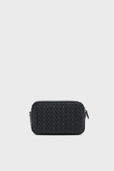 Emporio Armani 4G Kabartmalı Logolu Çıkarılabilir Zincir Askılı Kadın Çanta EW001924 AF19228 UC001 SİYAH - Emporio Armani (1)