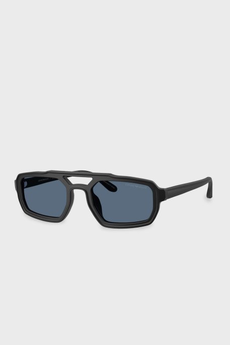 Emporio Armani Asimetrik Güneş Erkek Gözlük 0EA4240U 501787 53 Mat Siyah-Asetat - Emporio Armani